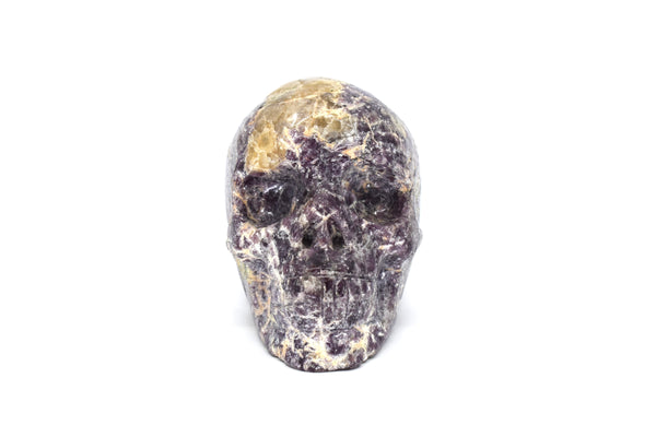 Lepidolite with Calcite Skull