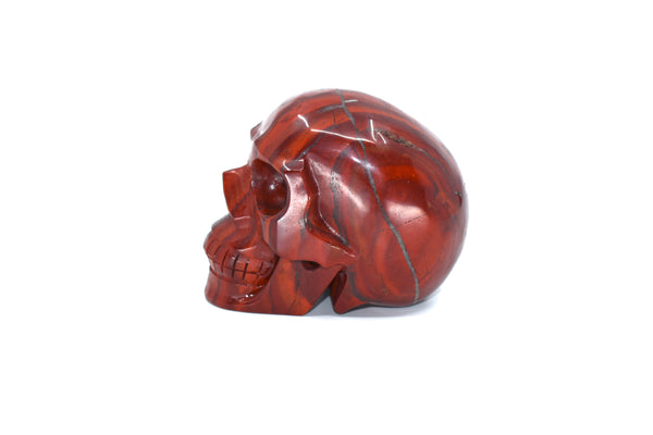 Red Banded Jasper Skull